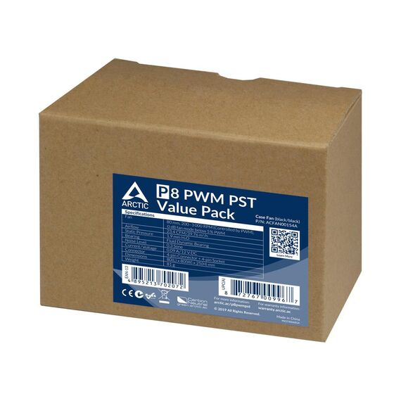 Arctic P8 PWM PST Value Pack - Pressure-optimised 8 | ACFAN00154A