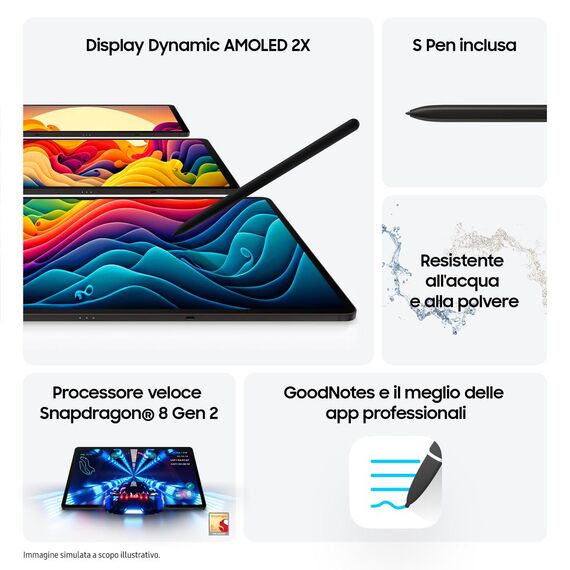 Samsung Galaxy Tab S9+ - Tablet - Android 13 - 2 | SM-X816BZAAEUE