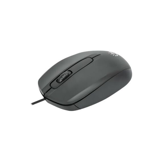 Manhattan Comfort II USB Wired Mouse, Black, 1000dpi, US | 190190