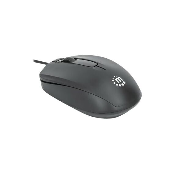 Manhattan Comfort II USB Wired Mouse, Black, 1000dpi, US | 190190