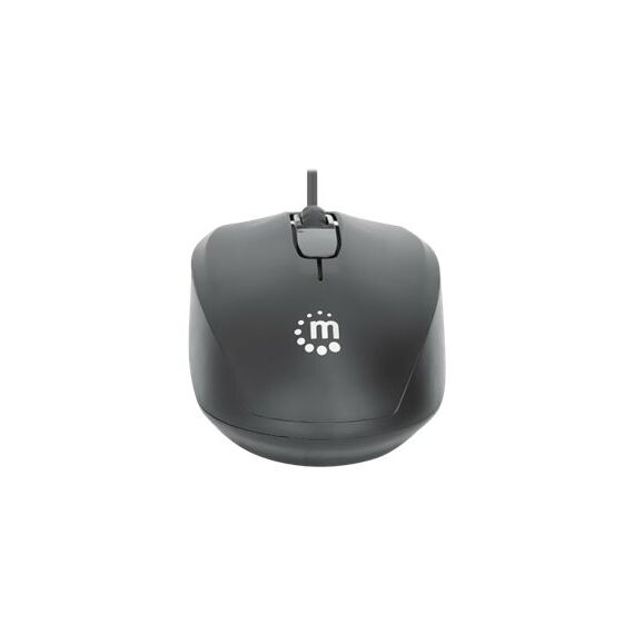 Manhattan Comfort II USB Wired Mouse, Black, 1000dpi, US | 190190