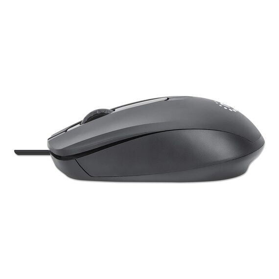 Manhattan Comfort II USB Wired Mouse, Black, 1000dpi, US | 190190