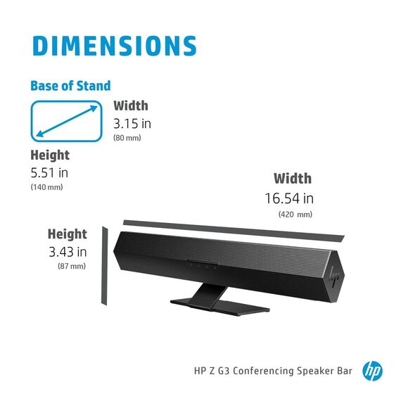 HP Z G3 - Sound bar - for conference system - 2 Watt -  | 74N60AA