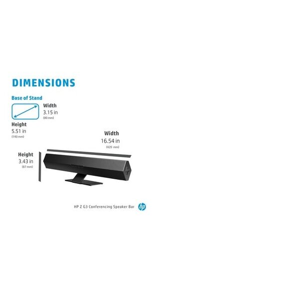 HP Z G3 - Sound bar - for conference system - 2 Watt -  | 74N60AA