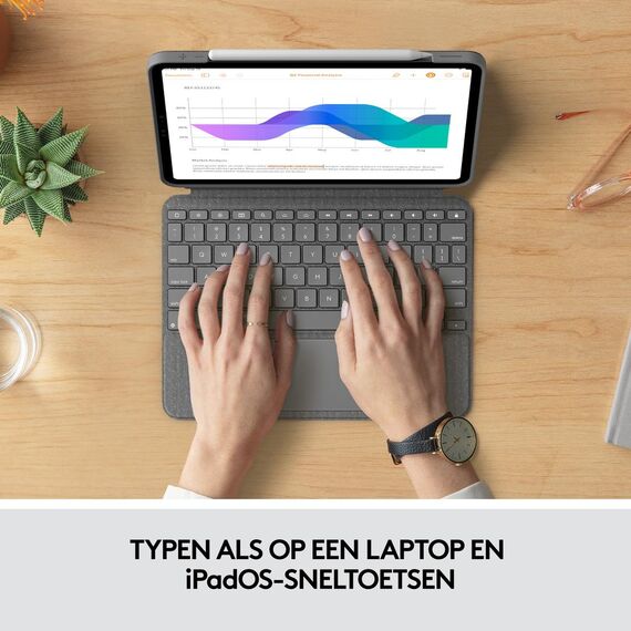 Logitech Combo Touch - Keyboard and folio case - wit | 920-010255