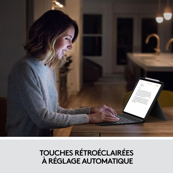 Logitech Combo Touch - Keyboard and folio case - wit | 920-010255