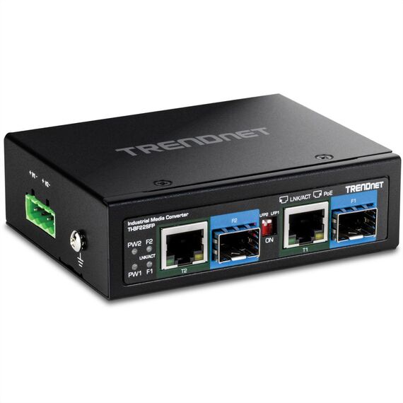 TRENDnet TI-BF22SFP Medien Konverter 2-Port Industrial SFP zu Gig