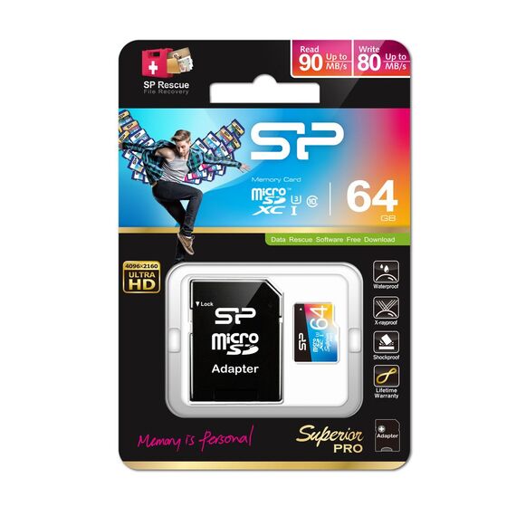 SILICON POWER Superior Pro - Flash memory ca | SP064GBSTXDU3V20SP