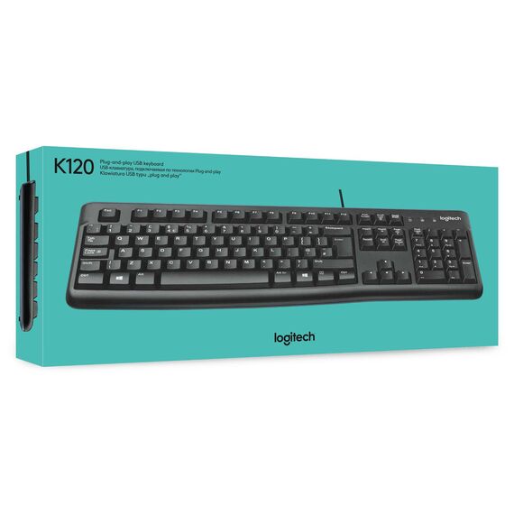 Logitech K120 - Keyboard - USB - Belgium | 920-002482