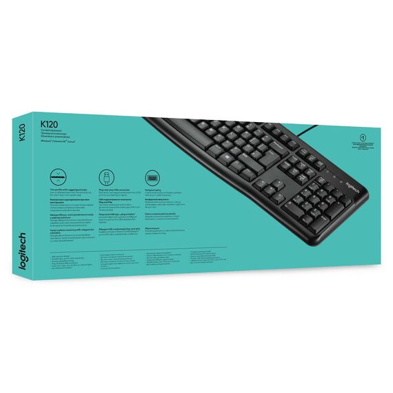 Logitech K120 - Keyboard - USB - Belgium | 920-002482