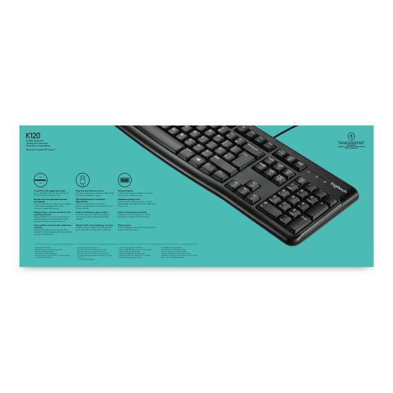Logitech K120 - Keyboard - USB - Belgium | 920-002482