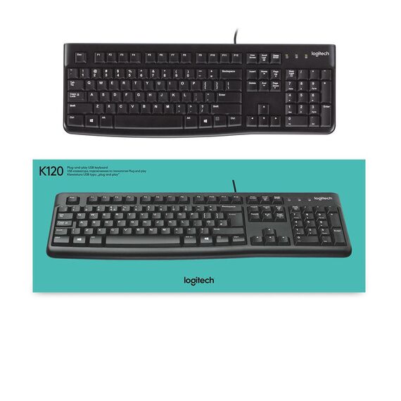 Logitech K120 - Keyboard - USB - Belgium | 920-002482