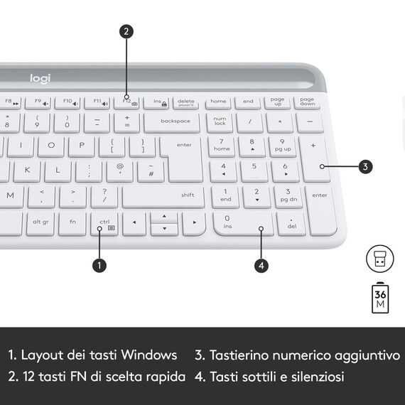 Logitech Slim Wireless Combo MK470 - Keyboard and mo | 920-009197