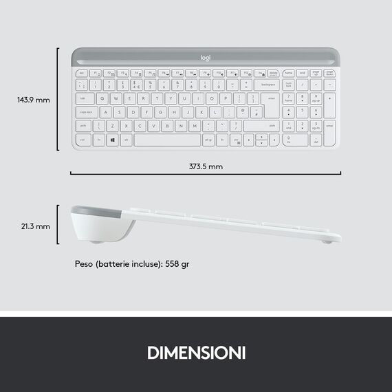 Logitech Slim Wireless Combo MK470 - Keyboard and mo | 920-009197