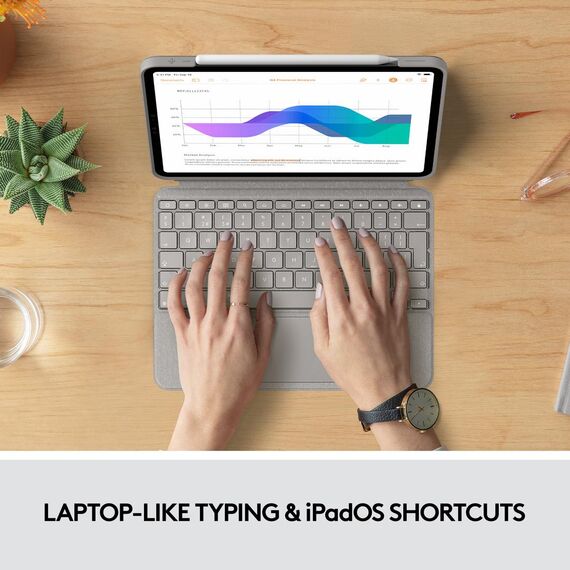 Logitech Combo Touch - Keyboard and folio case - wit | 920-010172
