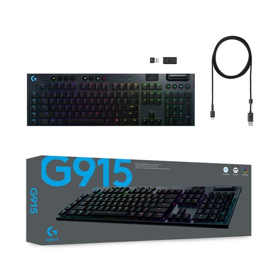 Logitech G G915 - Keyboard - backlit - USB, Bluetoot | 920-010591