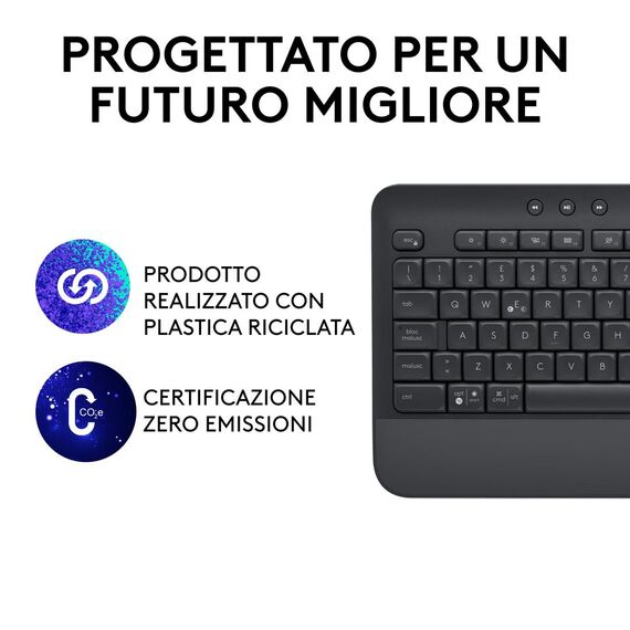 Logitech Signature K650 - Keyboard - wireless - Blue | 920-010915