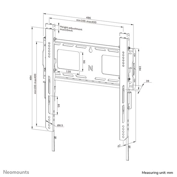 Neomounts LEVEL-750 - Mounting kit - for TV - heav | WL30-750BL14