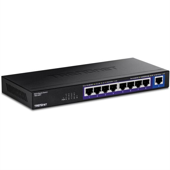 TRENDnet TEG-S591 9-Port Switch Multi-Gigabit - Switch - Amount o