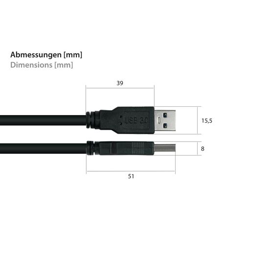 Good Connections UK30P-ASA-010S - 1 m - USB A - USB A - USB 3.2 G