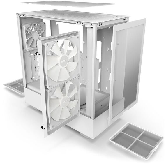 NZXT H5 Flow RGB - Midi Tower - PC - White - ATX -  | CC-H51FW-R1