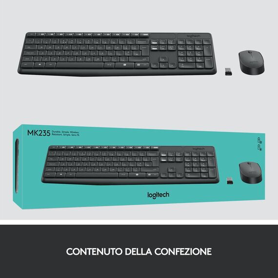 Logitech MK235 - Keyboard and mouse set - wireless - | 920-007913