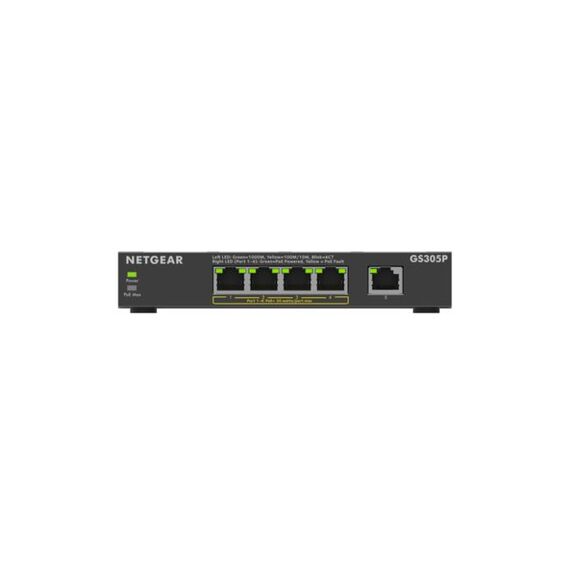Netgear 5PT GE Unmanages Switch W/POE+ GS305P - S | GS305P-300EUS