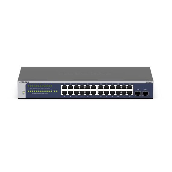 Netgear GS724T 24 Port Gigabit Smart Switch 2x co | GS724T-600EUS
