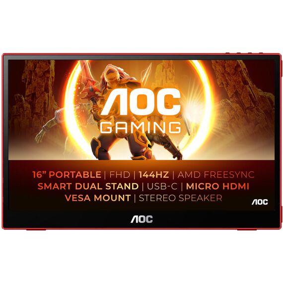 AOC Gaming 16G3 - LED monitor - 15.6" - portable - 1920 x 1080 Fu