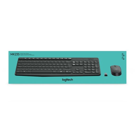 Logitech MK235 - Keyboard and mouse set - wireless - | 920-007921