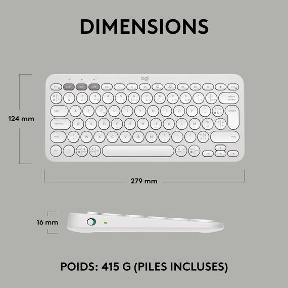 Logitech Pebble Keys 2 K380s - Keyboard - wireless - | 920-011804