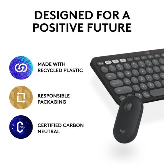 Logitech Pebble 2 Combo - Keyboard and mouse set - w | 920-012239