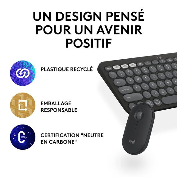 Logitech Pebble 2 Combo - Keyboard and mouse set - w | 920-012239