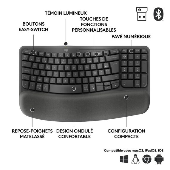 Logitech Wave Keys for Business - Keyboard - wireles | 920-012334