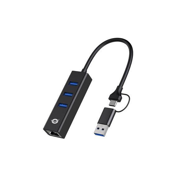 Conceptronic Adapter USB3.0-> RJ45.3xUSB3.0 TypC Ad 0. | DONN07BA