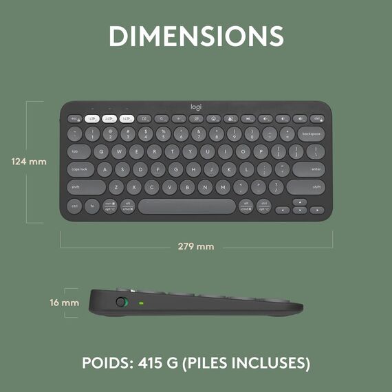 Logitech Pebble Keys 2 K380s - Keyboard - wireless - | 920-011851