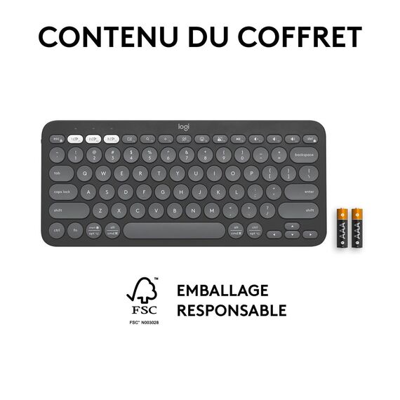 Logitech Pebble Keys 2 K380s - Keyboard - wireless - | 920-011851