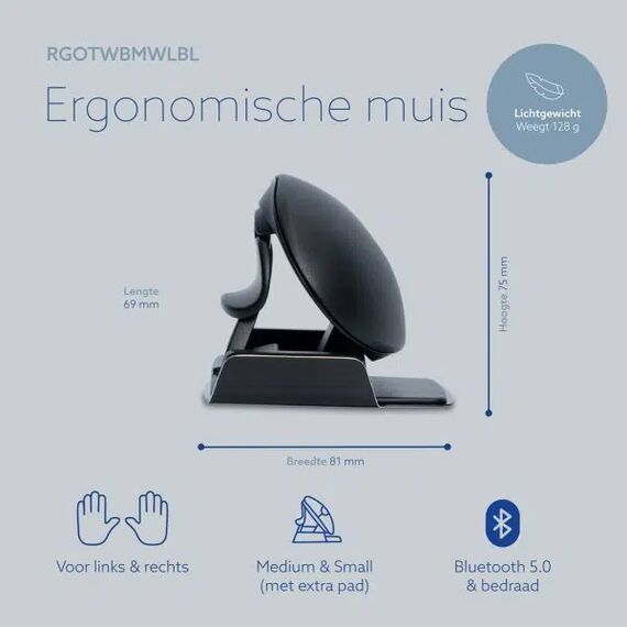 Vertical mouse - ergonomic - right and left-handed  | RGOTWBMWLBL