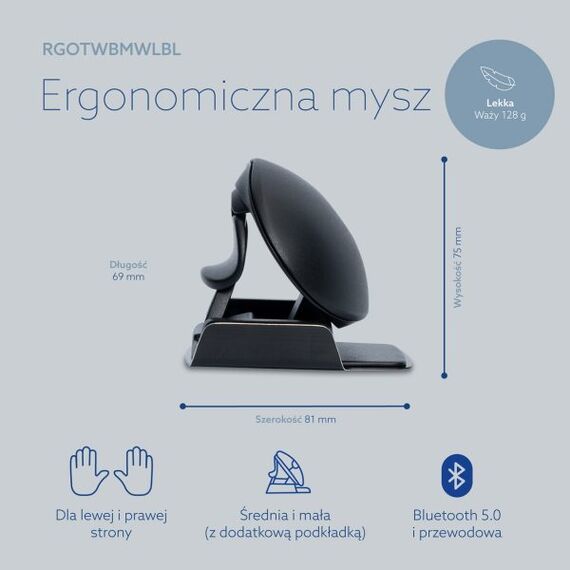 Vertical mouse - ergonomic - right and left-handed  | RGOTWBMWLBL