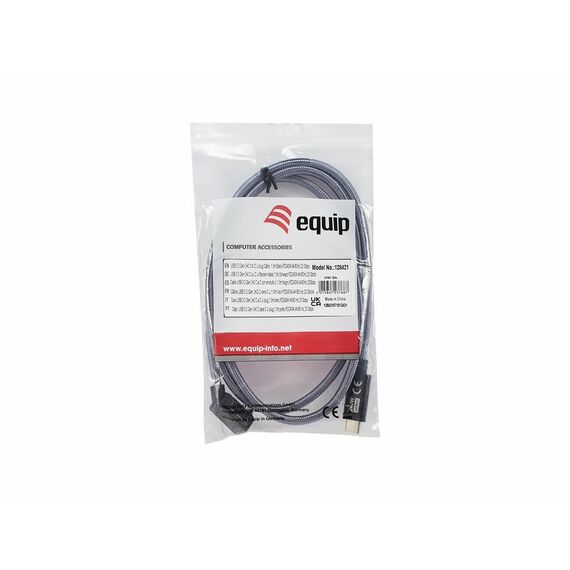 Equip USB 3.2 Gen 2x2 C to C U plug Cable, 1.0m, Black,  | 128421