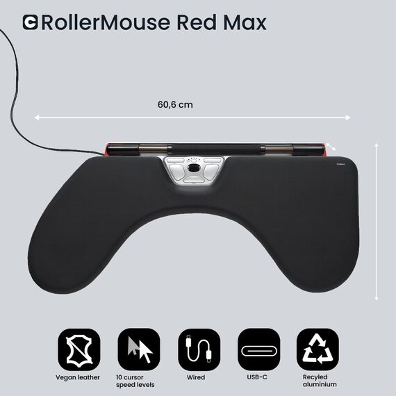 Contour RollerMouse Red Max - Central pointing dev | CDRMRED20410