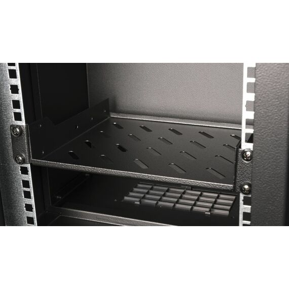 Equip Fixed Shelf 10', 1U, 200MM, Black, Rack sh | EZFS-10-1-20-B
