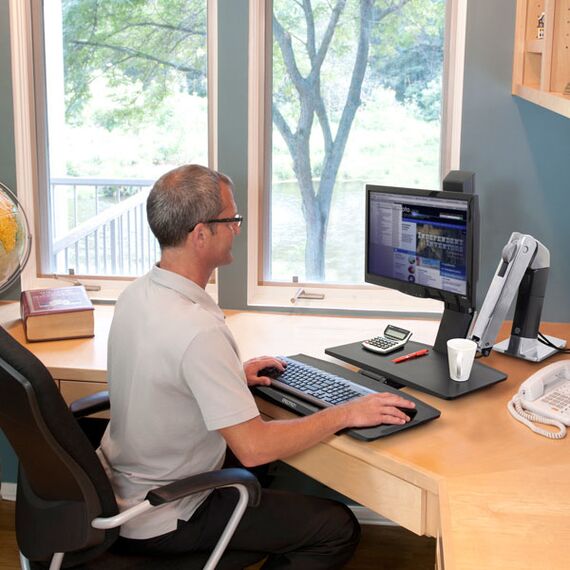 Ergotron WorkFit-A Single LD Workstation With Worksu | 24-317-026