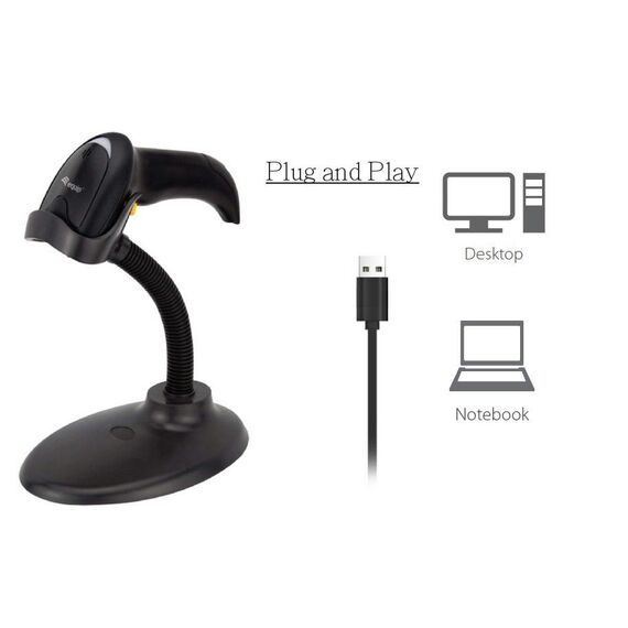 351021 USB 2D Barcode Scanner, with Stand