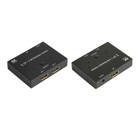 Alcasa DisplayPort Switches, DisplayPort, Black, Metal | GC-M0262