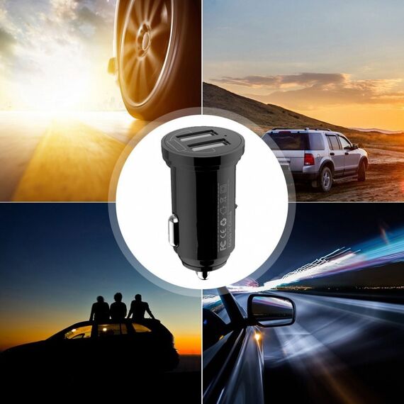 Techly Mini Car Charger 2 USB-A Ports 24W / 4.8A | IUSB2-CAR5-A48