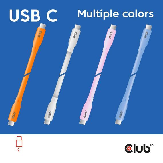 CLUB3D USB C cable pink / 2 m / USB C / USB C / USB4 G | CAC-3002