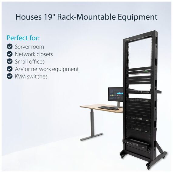 StarTech.com 42U Mobile Open Frame Network Rack wit | 2POSTRACK42