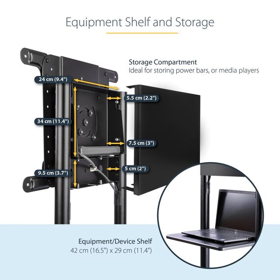 Mobile TV Stand w/ Casters (MBLTVSTNDEC) - Cart - for flat panel