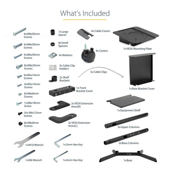 Mobile TV Stand w/ Casters (MBLTVSTNDEC) - Cart - for flat panel